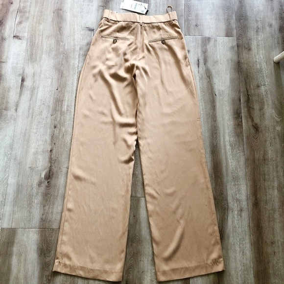 Zara, Full Length, High-Waisted Pants, Wide Leg, Size XS, NEW, With Tags - Picture 4 of 16